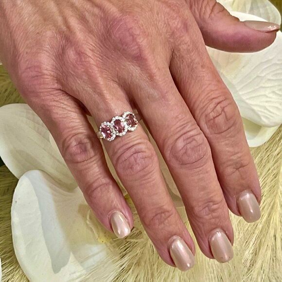 Natural Tourmaline Diamond R Size 7 14k W Gold 1.58 TCW Certified $4,975 218116 - Picture 3 of 11